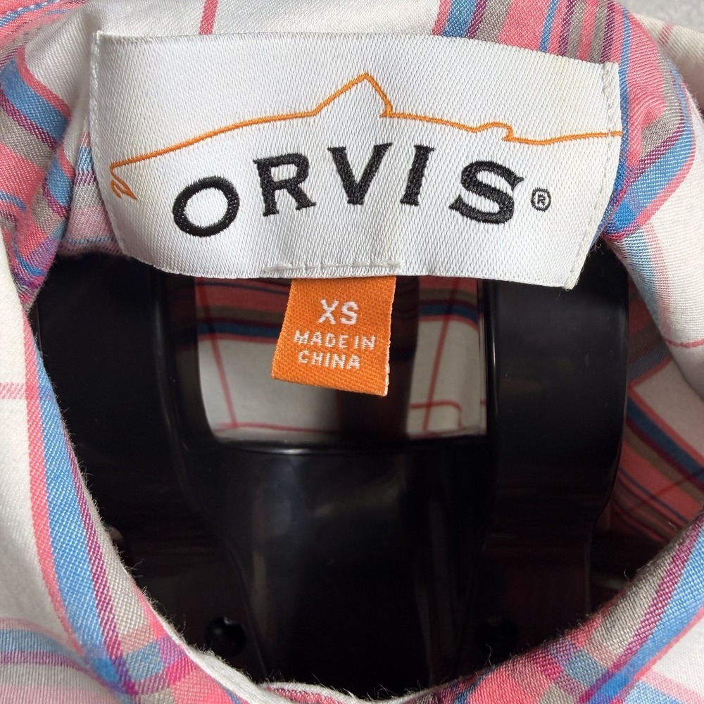 Orvis Pink Plaid Flannel Women's XS Western Button Up Shirt - Picture 7 of 14